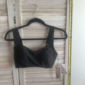 Calia Black Power Sculpt Bikini Bra Swim Top NWT Size Small